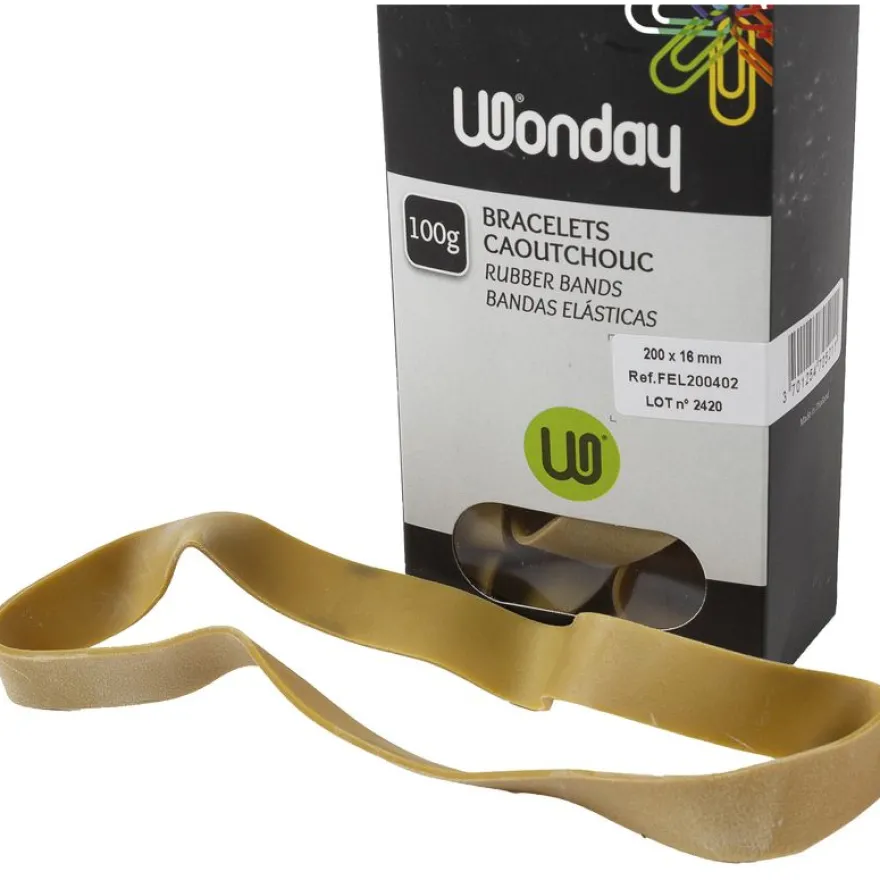 Wonday - Bracelets caoutchouc - élastiques - 1.6 cm x 20 cm - 100 g