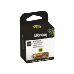 Wonday - Bracelets caoutchouc - élastiques - 50 g - couleurs assorties