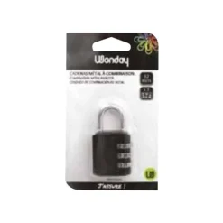 Wonday - Cadenas à combinaison 3 chiffres - 32 mm - noir