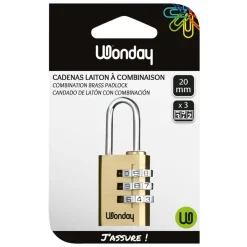 Wonday - Cadenas laiton à combinaison - 20 mm