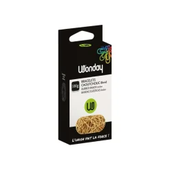 Wonday - Pack de 100 élastiques en caoutchouc - 200 mm x 1.8 mm - 100 g - ambre