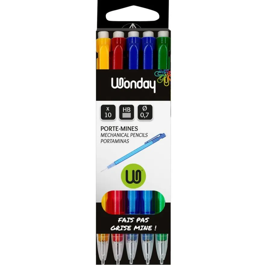 Wonday - Pack de 10 portes mines - 0,7 mm