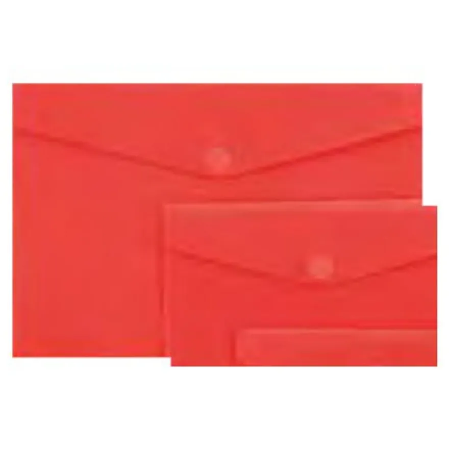 Wonday - Pochette polypro à scratch - 23,7 x 33,3 cm - Vert semi-transparent