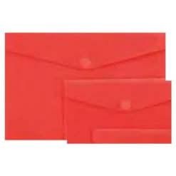 Wonday - Pochette polypro à scratch - 23,7 x 33,3 cm - Jaune semi-transparent