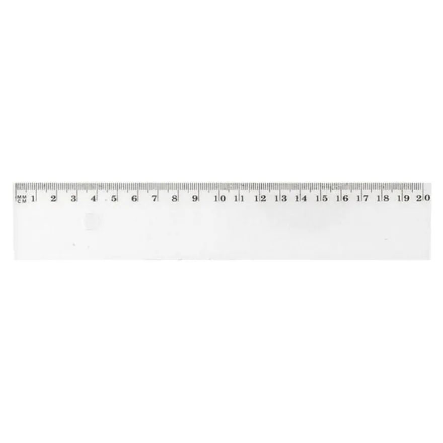 Wonday - Règle plastique 20 cm - transparente