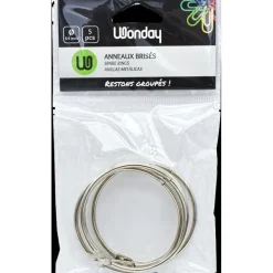 Wonday - Sachet de 5 anneaux brisés Ø 64 mm - Métal - Accessoire de reliure
