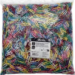 Wonday - Trombones bouts ronds - 25 mm - coloris assortis - sachet de 5000