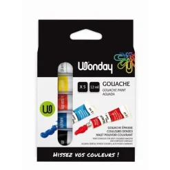 Wonday - étui de 5 tubes gouache - 12 ml