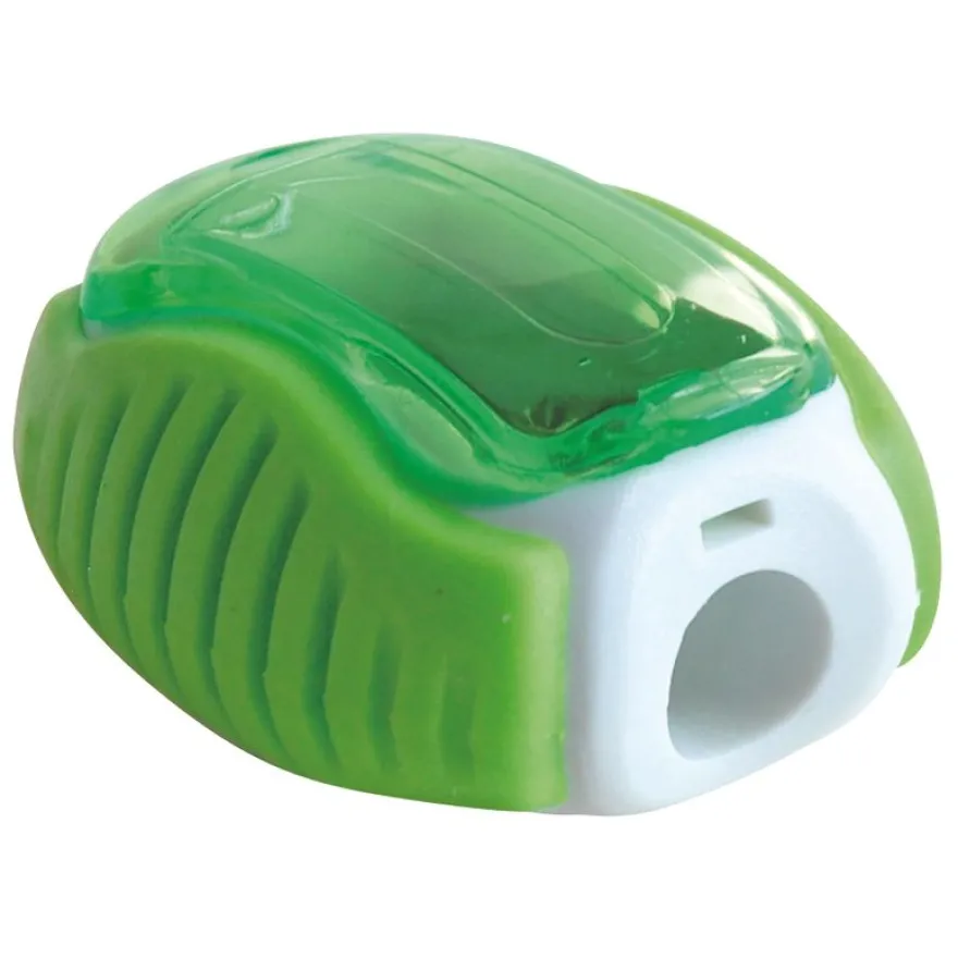 Wonday Wavy - Taille-crayons en plastique à usage unique avec réservoir – Couleurs assorties