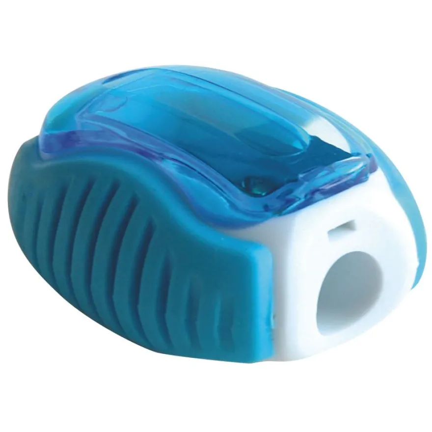 Wonday Wavy - Taille-crayons en plastique à usage unique avec réservoir – Couleurs assorties