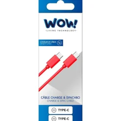 Wow - Câble USB-C - 1m - rouge