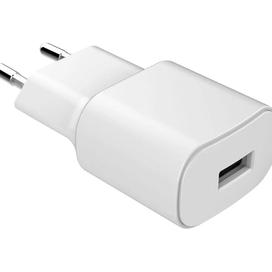Wow - Kit Chargeur USB A 2.4A + Câble USB A / USB C - 1m - Blanc