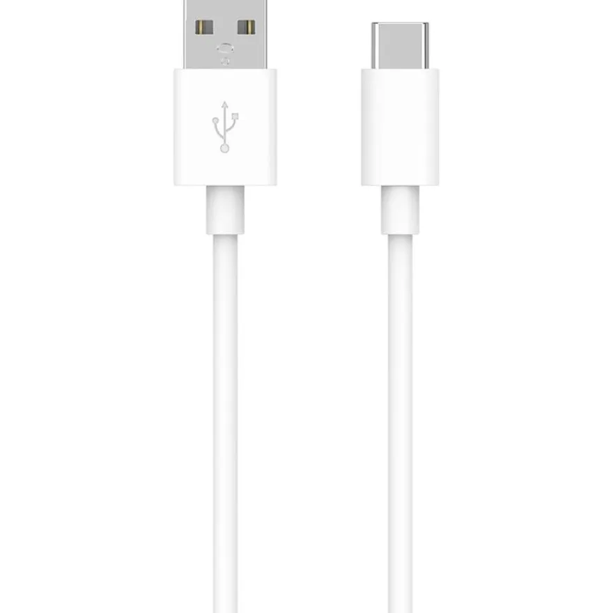 Wow - Kit Chargeur USB A 2.4A + Câble USB A / USB C - 1m - Blanc