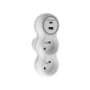 Zenitech - Biplite - 2 Chargeurs USB A+C - 16A+2.1A - Blanc