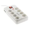 zenitech - Bloc multiprise - 8 prises - parafoudre - blanc