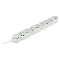 Zenitech - Multiprise - Eco-responsible - 5-8 Prises - 2P+T - Home Green - Blanc