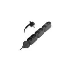 zenitech - Multiprise 3 prises avec interrupteur - noir - 1,5 m