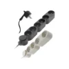 zenitech - Multiprise 3 prises avec interrupteur - argent - 1m50